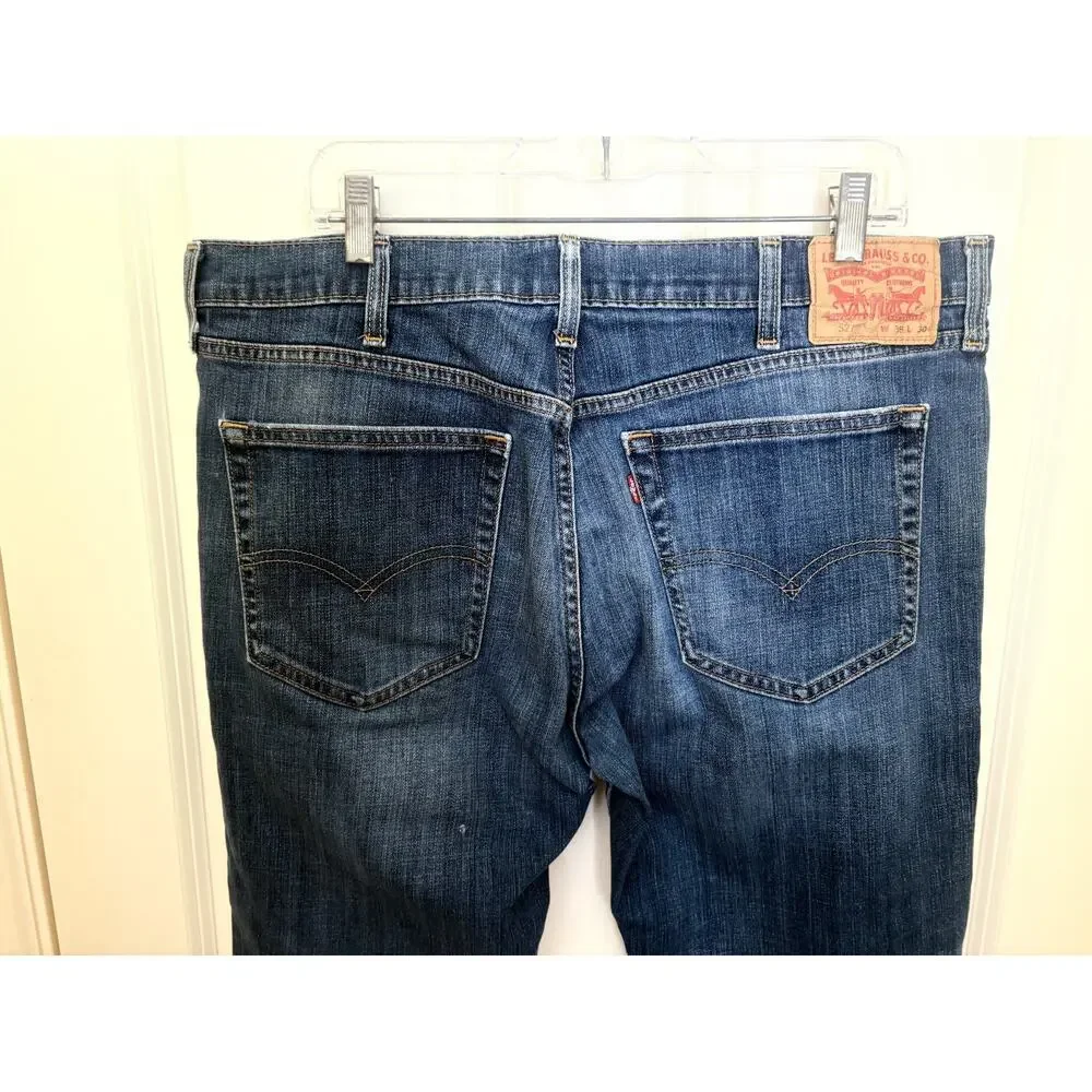 Levis Jeans Mens 38x30 Blue 527 Low Rise Boot Fit Casual Denim Workwear Bootcut